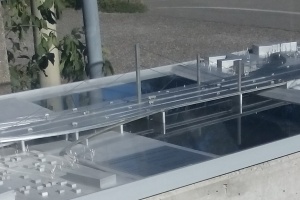 Modell neue A7 VÖEST-Brücke