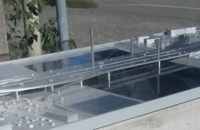 Modell neue A7 VÖEST-Brücke