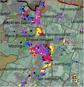 Ausschnitt Arbeitskarte Niederösterreich